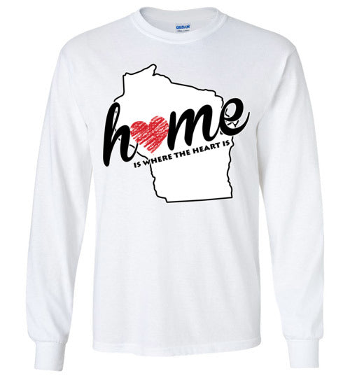 Wisconsin Home. Adult. LS Tshirt