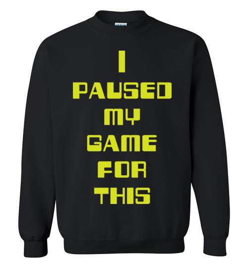 I Paused My Game. Youth. Crewneck