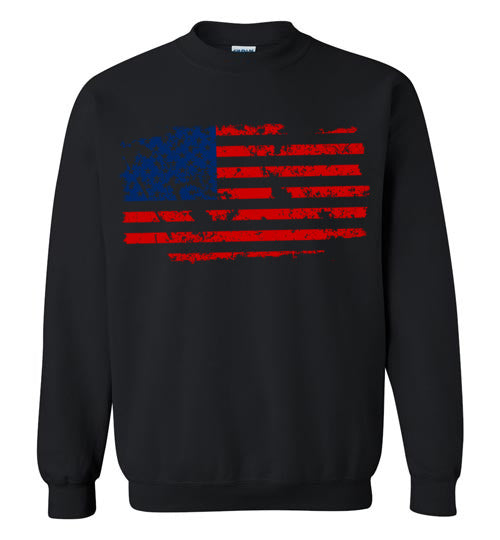 Distressed Flag. Youth. Crewneck