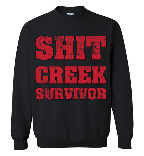 Shit Creek Red. Adult. Crewneck Sweatshirt