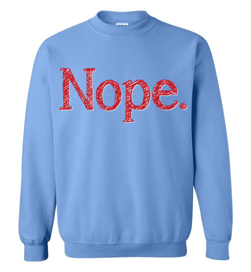 Nope. Youth. Crewneck Sweatshirt