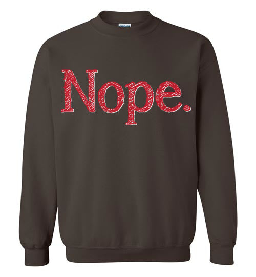 Nope. Youth. Crewneck Sweatshirt