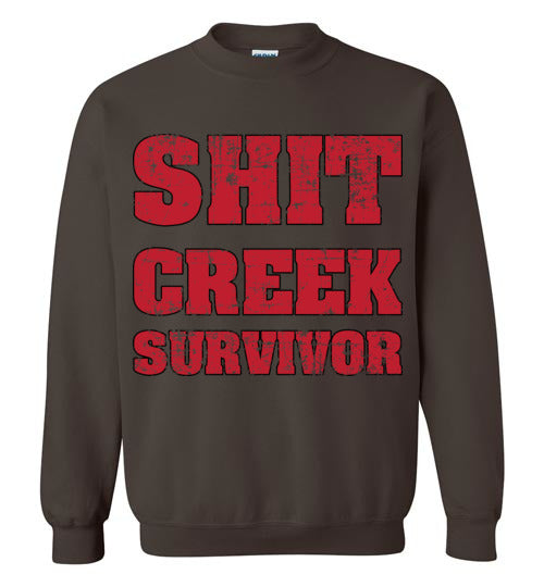 Shit Creek Red. Adult. Crewneck Sweatshirt
