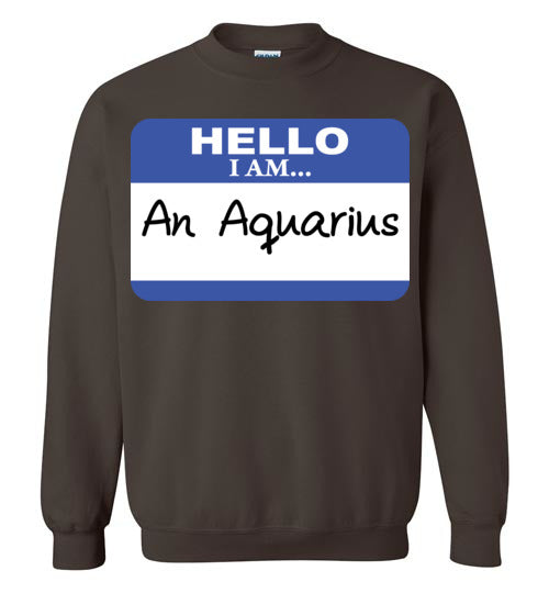 An Aquarius. Adult. Crewneck Sweatshirt