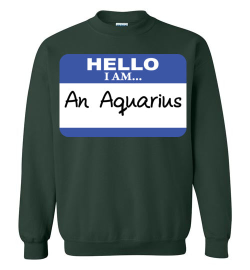 An Aquarius. Adult. Crewneck Sweatshirt