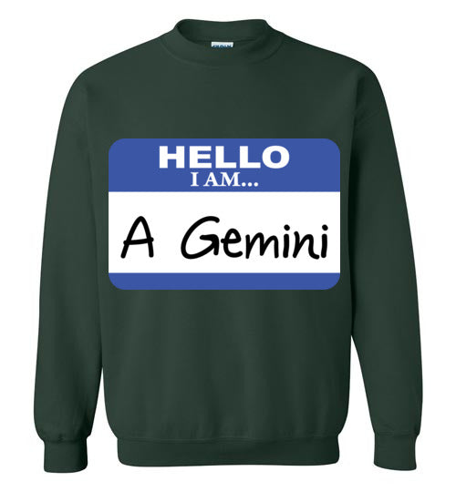 A Gemini. Adult. Crewneck Sweatshirt