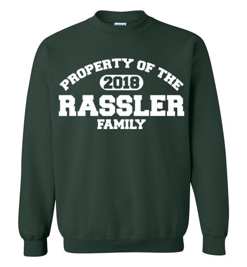 Property of Rassler. Adult. Crewneck
