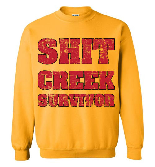 Shit Creek Red. Adult. Crewneck Sweatshirt