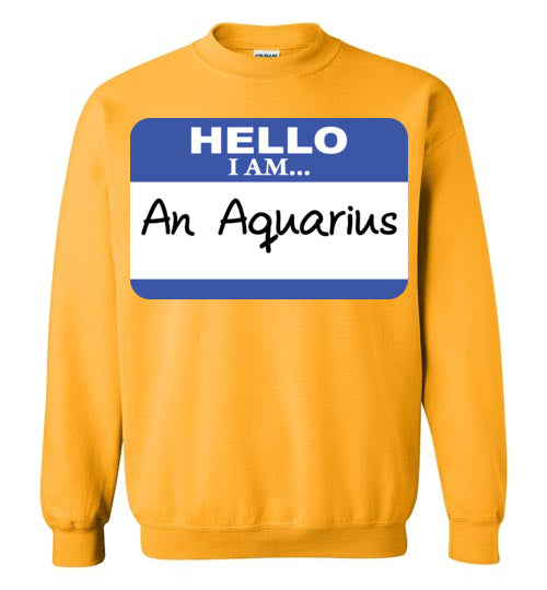 An Aquarius. Adult. Crewneck Sweatshirt
