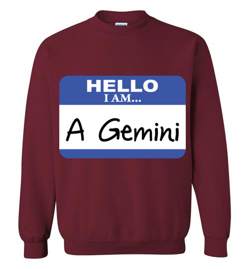A Gemini. Adult. Crewneck Sweatshirt