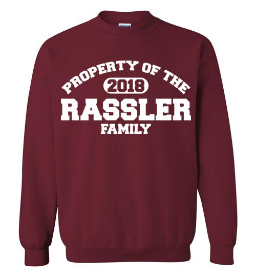 Property of Rassler. Adult. Crewneck
