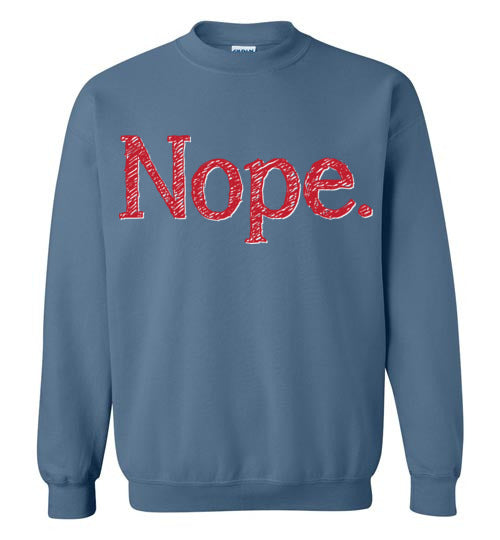 Nope. Youth. Crewneck Sweatshirt