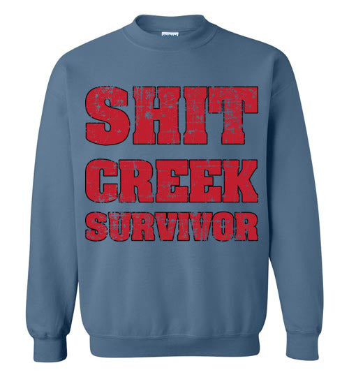 Shit Creek Red. Adult. Crewneck Sweatshirt