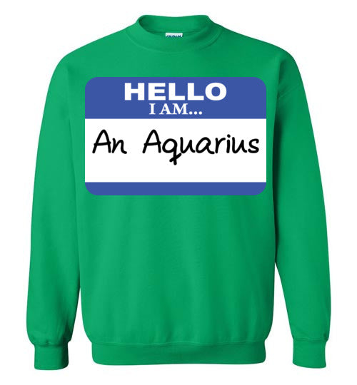 An Aquarius. Adult. Crewneck Sweatshirt