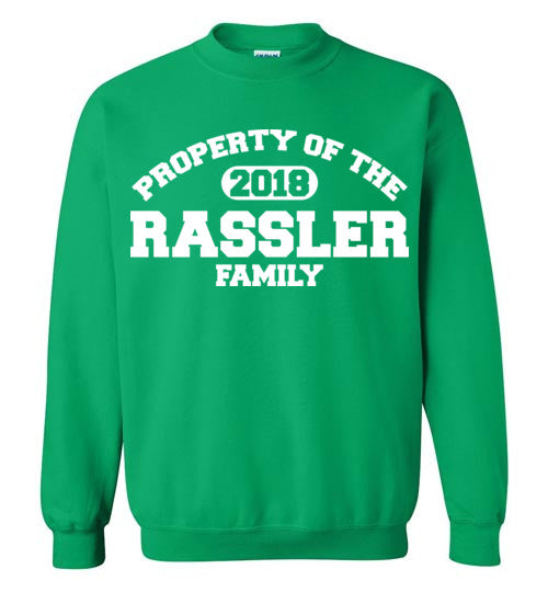 Property of Rassler. Adult. Crewneck