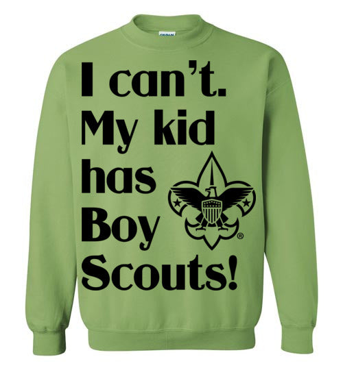 My kid has Boy Scouts Crewneck Sweatshirt