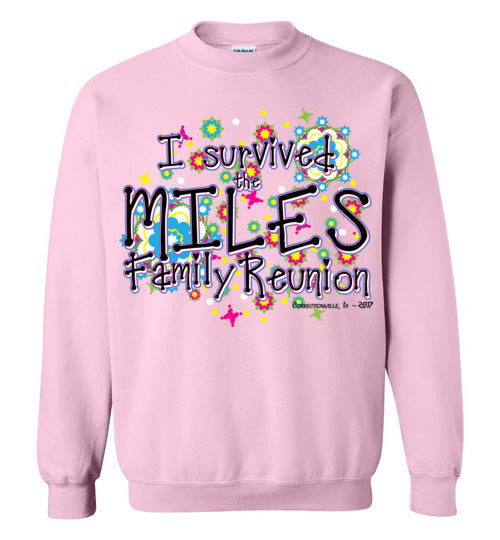 Butterflies and Flowers. Adult. Crewneck Sweatshirt.