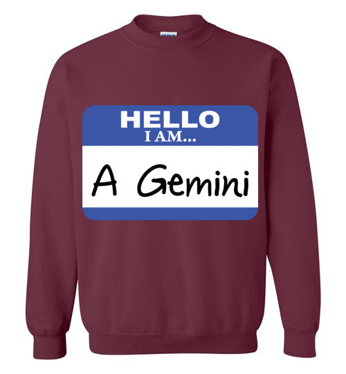A Gemini. Adult. Crewneck Sweatshirt