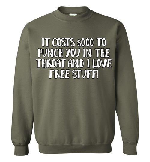 Throat Punch. Adult. Crewneck Sweatshirt