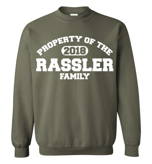 Property of Rassler. Adult. Crewneck
