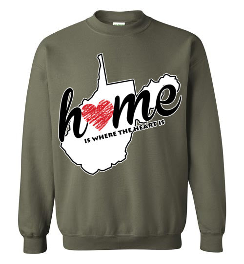 West Virginia Home. Adult. Crewneck