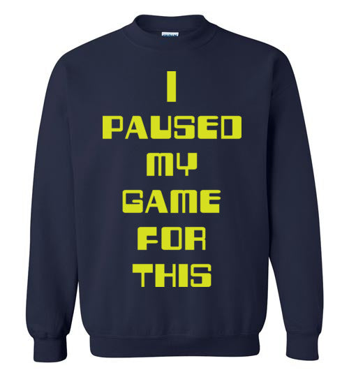 I Paused My Game. Youth. Crewneck