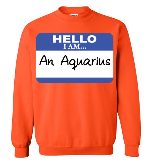 An Aquarius. Adult. Crewneck Sweatshirt