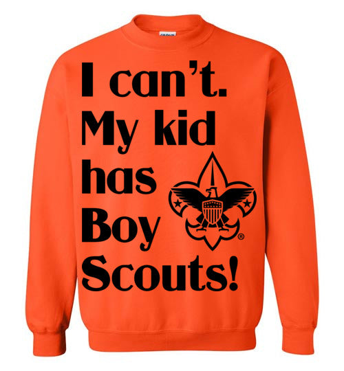 My kid has Boy Scouts Crewneck Sweatshirt