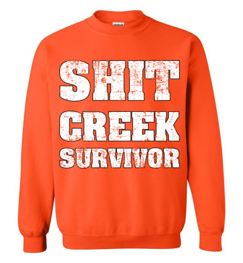 Shit Creek White. Adult. Crewneck Sweatshirt