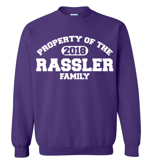 Property of Rassler. Adult. Crewneck