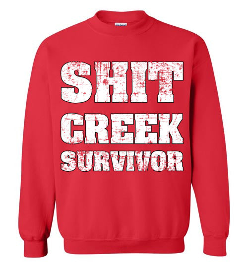 Shit Creek White. Adult. Crewneck Sweatshirt