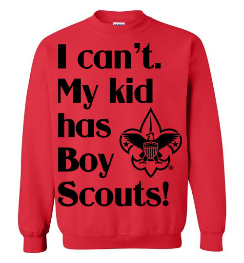 My kid has Boy Scouts Crewneck Sweatshirt