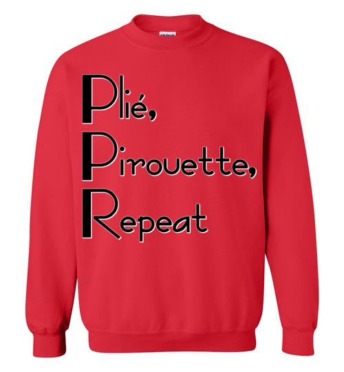 Plie Pirouette Repeat. Youth. Crewneck