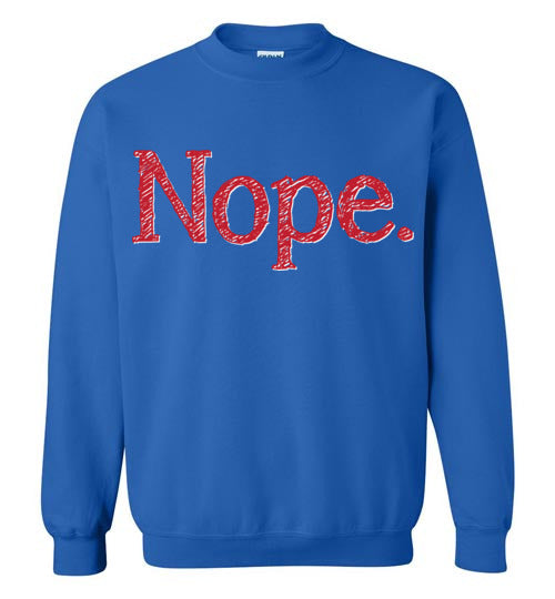 Nope. Youth. Crewneck Sweatshirt