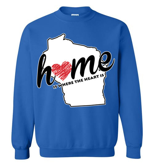 Wisconsin Home. Youth. Crewneck