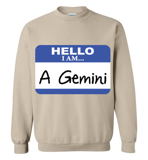A Gemini. Adult. Crewneck Sweatshirt
