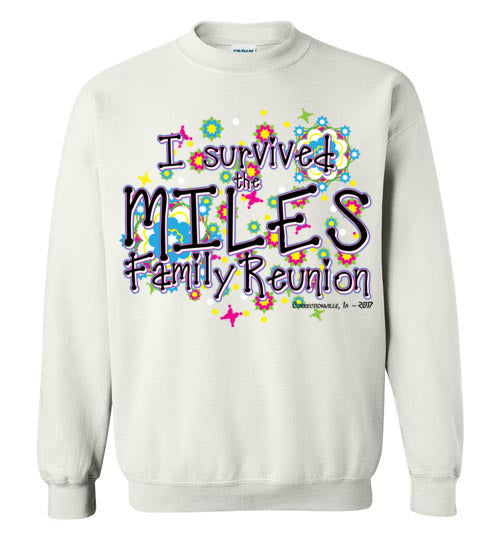 Butterflies and Flowers. Adult. Crewneck Sweatshirt.