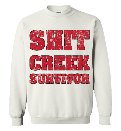Shit Creek Red. Adult. Crewneck Sweatshirt