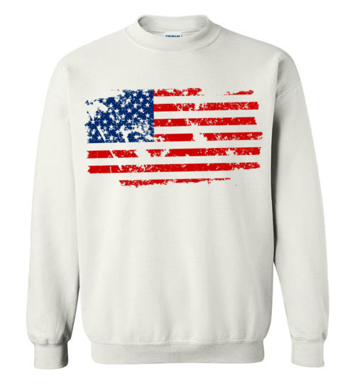 Distressed Flag. Youth. Crewneck