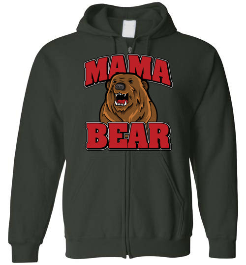 Mama Bear. Adult. Zip Hoodie