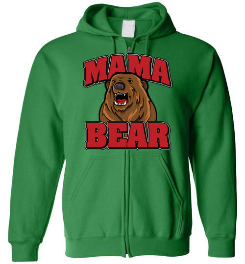 Mama Bear. Adult. Zip Hoodie
