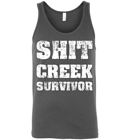 Shit Creek White. Adult. Tank