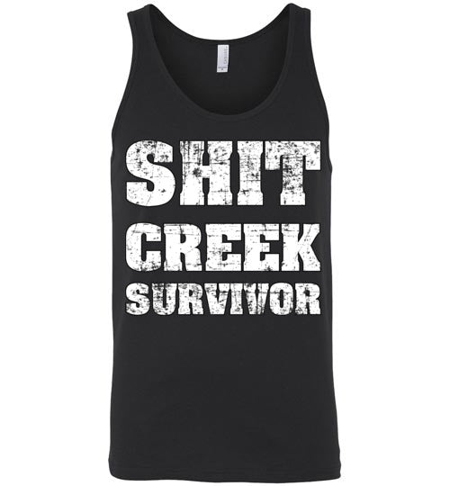 Shit Creek White. Adult. Tank