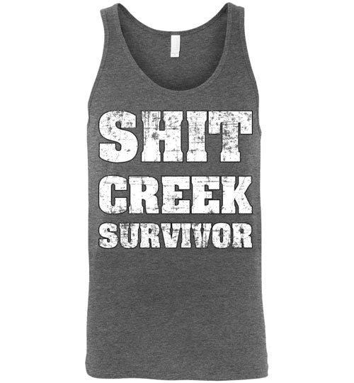 Shit Creek White. Adult. Tank