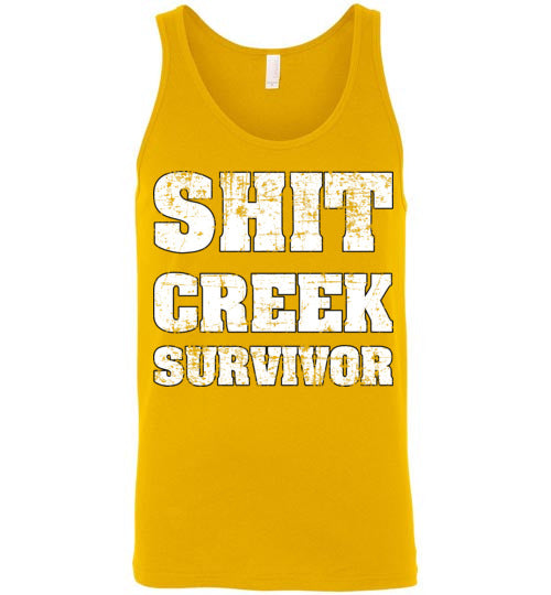 Shit Creek White. Adult. Tank