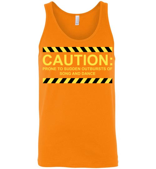 Caution, Song and Dance. Adult. Unisex Tank