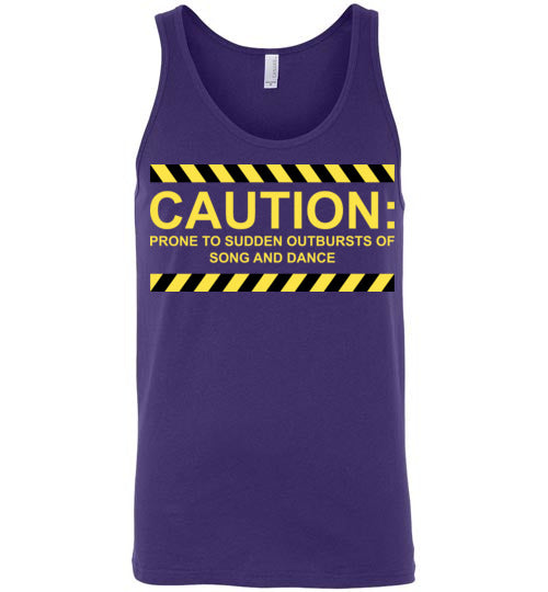 Caution, Song and Dance. Adult. Unisex Tank