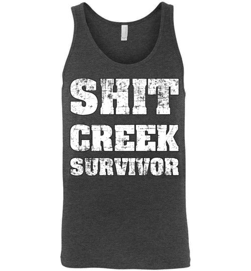 Shit Creek White. Adult. Tank