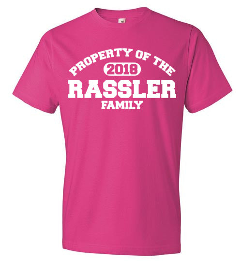 Property of Rassler. Adult. Anvil Fashion T-Shirt