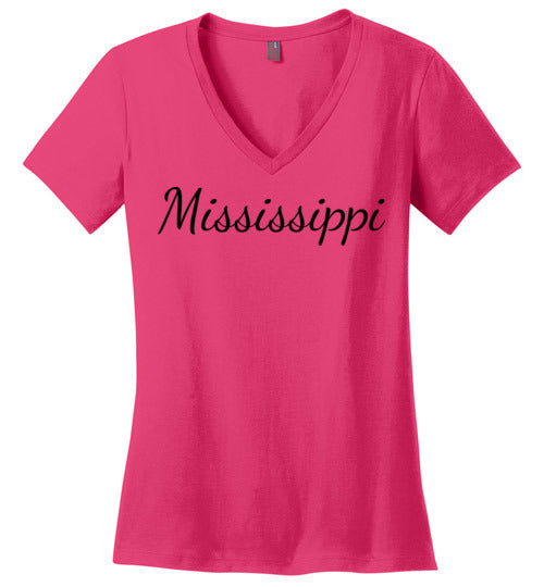 Mississippi. Adult. Ladies Perfect Vneck